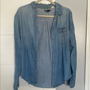 Denim Button-Up Shirt